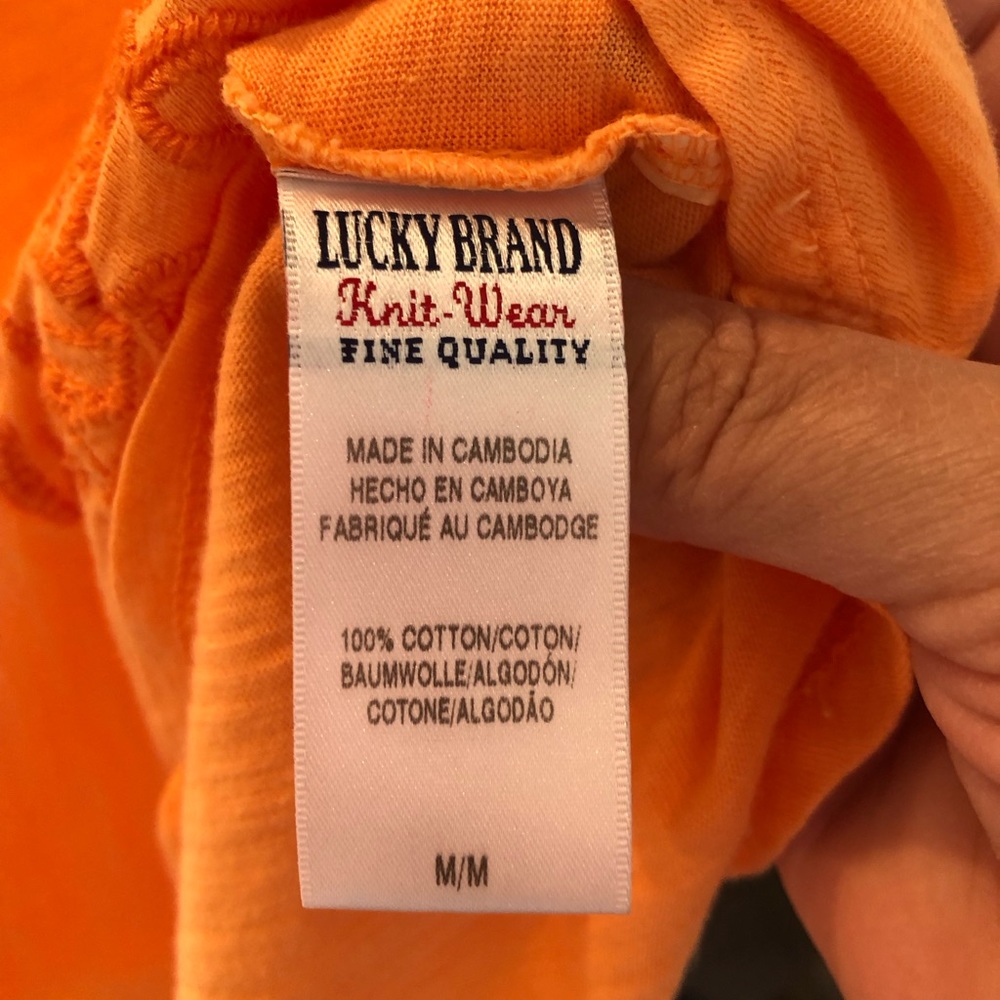 Lucky Brand Embroidered Tshirt Size M - Picture 5 of 6